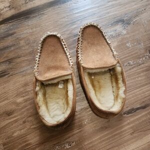 L.L. Bean Suede Shearling Slippers